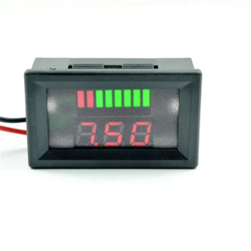 

Vehicle Voltage Meter Wire LED Display Electromobile High-power Power Meter Motorcycle Car Digital 12V