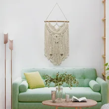 Tapisserie de couleur en macramé tissée à la main, Art mural suspendu, artisanat bohème, décoration magnifique pour la maison et la chambre à coucher, 50x90 