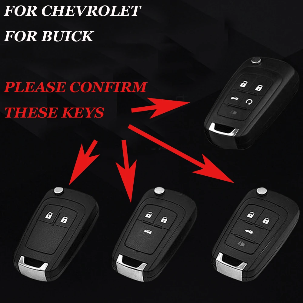 Hot Sale Car Key Case fob Wallet For Chevrolet Chevy Sail Aveo Epica Camaro Impala Spark Onix Silverado Volt Shell Accessories