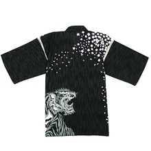 Японское кимоно Haori, мужской топ с изображением тигра сакуры, шорты, домашняя одежда, пижамный комплект, азиатское платье, Япония Jinbei Yangpyeong Ropa Quimono