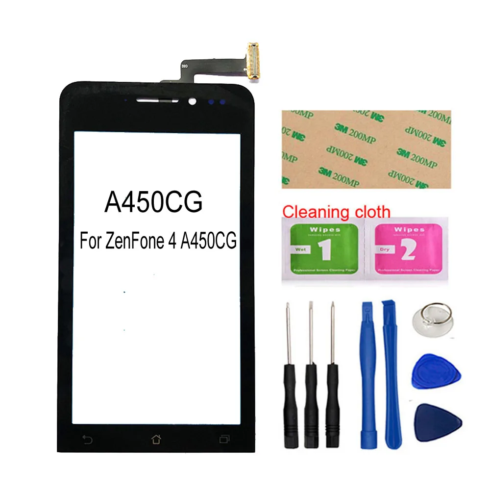 A450CG Black Tool ZF4 сенсорный для Asus Zenfone 4 ze554kl 4,5 ''A450CG сенсорный экран дигитайзер Сенсорная панель Замена - Цвет: A450CG Black Tool
