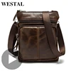 Westal Shoulder Messenger Women Men Bag Genuine Leather Office Work Business Briefcase For Handbag Male Female Portafolio Retro ► Photo 1/6