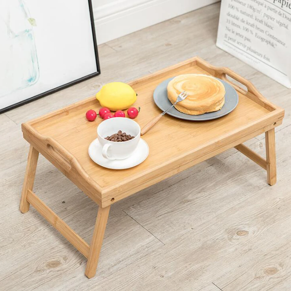 

Portable Laptop Table Nature Bamboo Simple Computer Desk Folding Adjustable for Bed Sofa Computer Stand Notebook Table Picnic