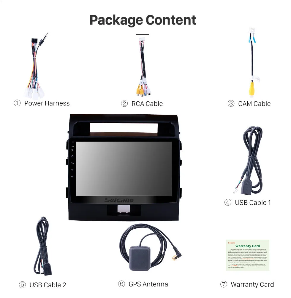 Clearance Seicane 10.1" Auto Radio Android 9.0 Multimedia Player for 2007-2017 Toyota Cruiser FJ Car GPS Navi Steering Wheel Control 16