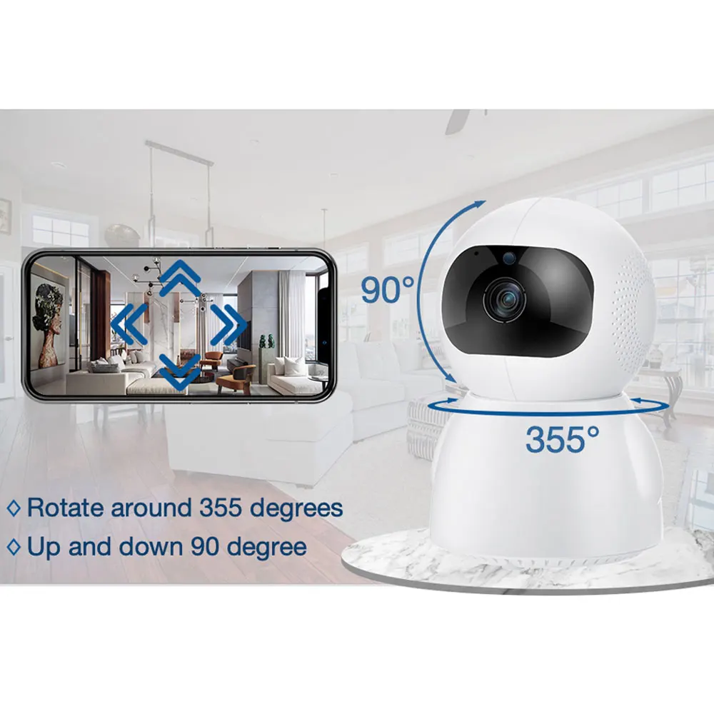 

1080P Wireless IP Camera 2MP Indoor Dome CCTV Video Security Surveillance Auto Motion Tracking Wifi Camera Baby Monitor