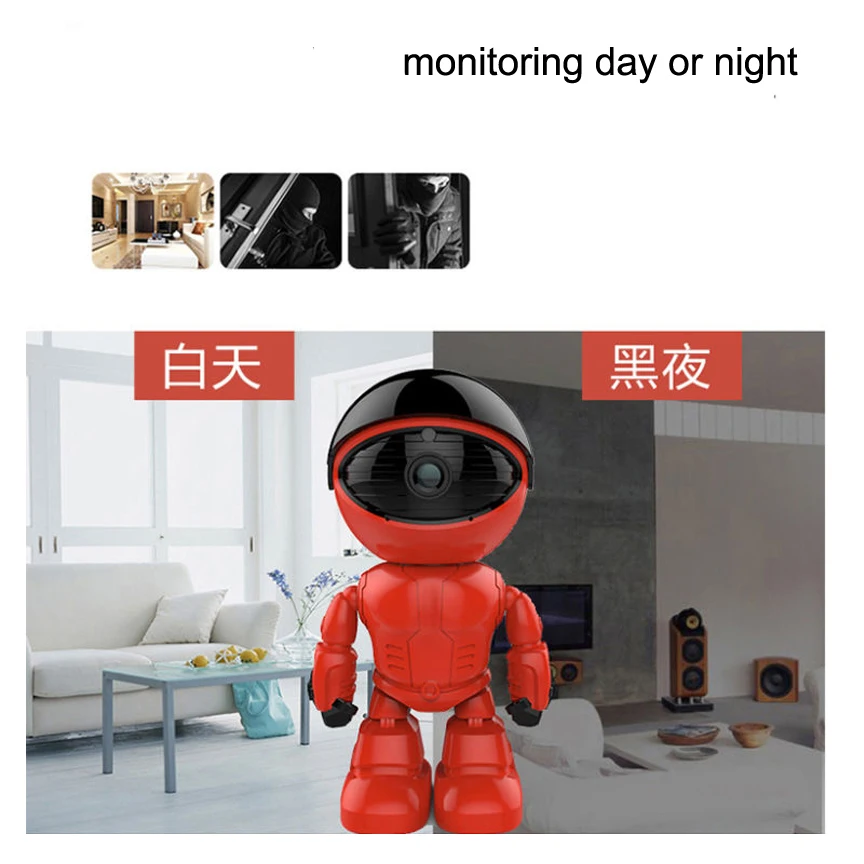  Wireless Robot WIFI 1.0MP Camera IP P2P CCTV Cam Baby Monitor Surveillance HD H.264130MP Lens IR Ni - 4.00005E+12