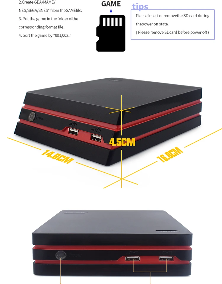 Данные лягушка Ретро видео игровая консоль Поддержка HDMI ТВ выход Встроенный в 600 классические игры двойные плееры для игр MAME