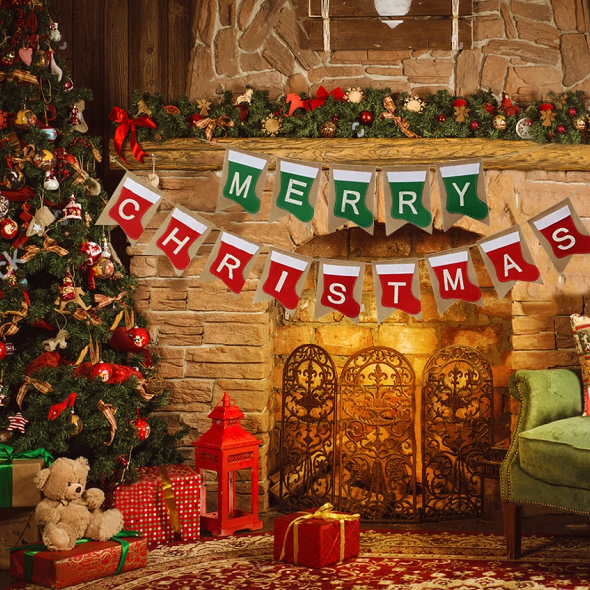 Рождество Санта/Снеговик/Лось мультфильм занавес пряжки украшения для дома Рождество орнамент Navidad год