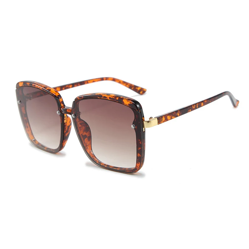 WOWSUN Новая мода дикая коробка женские солнцезащитные очки Брендовые Роскошные Красочные Небольшой аромат Домашняя мода тренд солнцезащитные очки A250 - Цвет линз: C5 Leopard-Brown