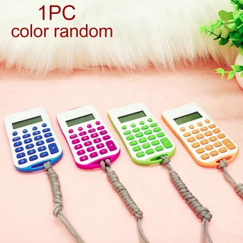 

School Office Electronic Practical Pocket Hanging Rope Store Portable Student Mini Handhold Colorful Calculator