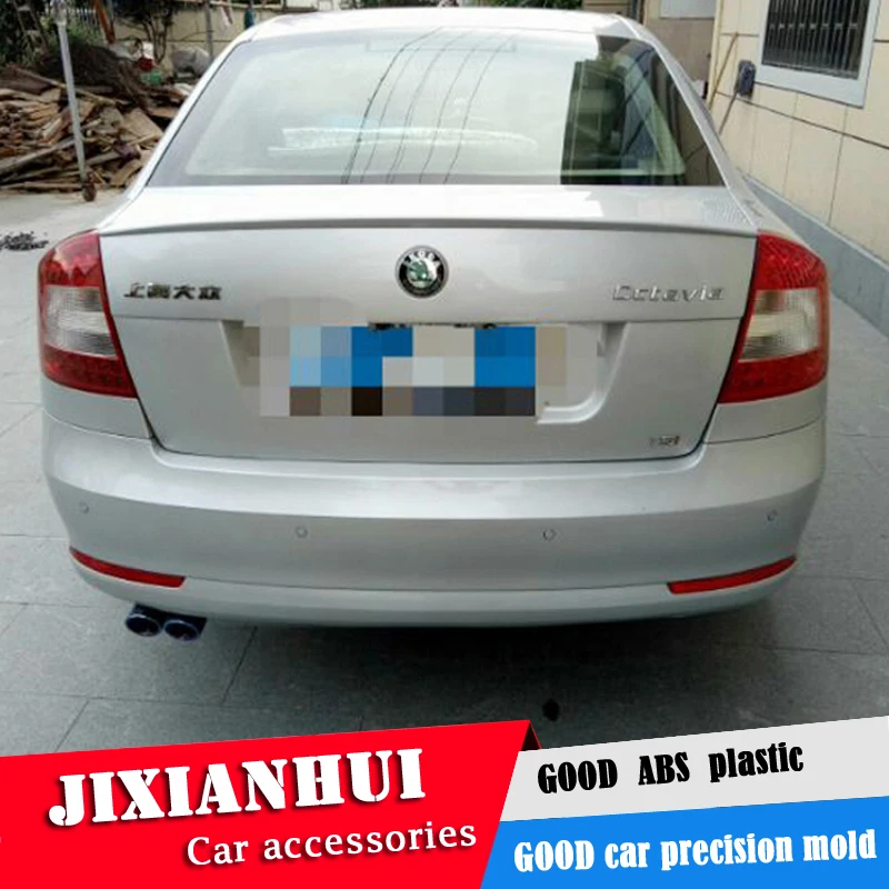Для Octavia спойлер 2006 2013 Skoda ACKyw ABS пластик Материал заднее крыло автомобиля Цвет