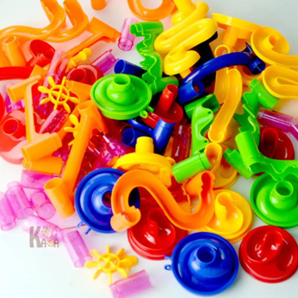 Marble Run Race Coaster Set Run Railway Toys Construction Toys Building Blocks Marble Run Race Coaster Maze Toys for Kids