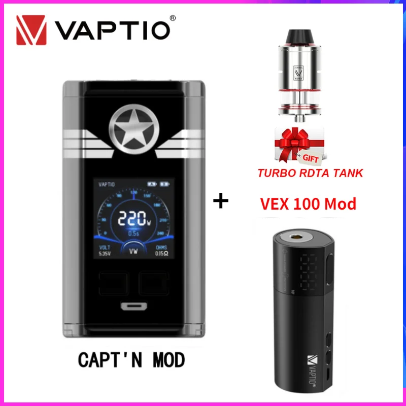 Вейп мод Vaptio capт 220 Вт с боксмодом VEX 100 электронная сигарета Vex100 подходит для