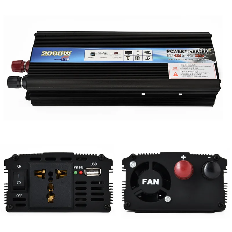 

Solar Inverter 12V 24V To 220V 2000W Small-power Solar Inverter Voltage Transformer Converter Converter