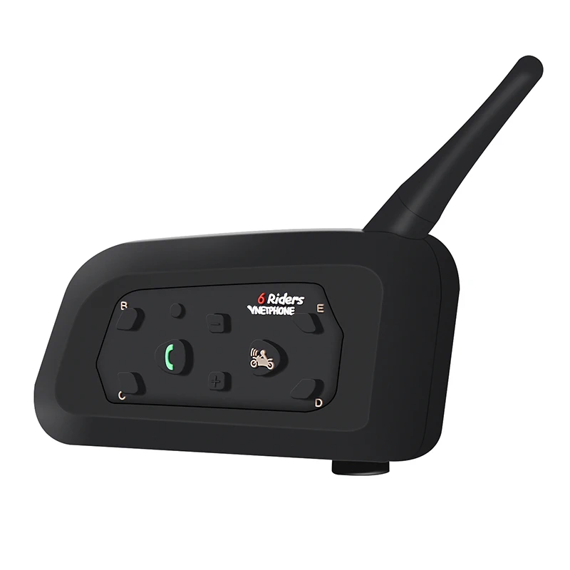 Мотоциклетный шлем bluetooth walkie talkie 6 человек 1200 м полный дуплекс bluetooth walkie talkie V6-1200m двойной пакет