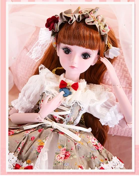 

Demi Doll 19 Joints Doll 60cm Girl Toy Simulation Wedding Dress Princess Doll Set Gift Play House Interaction Toy Birthday Gift