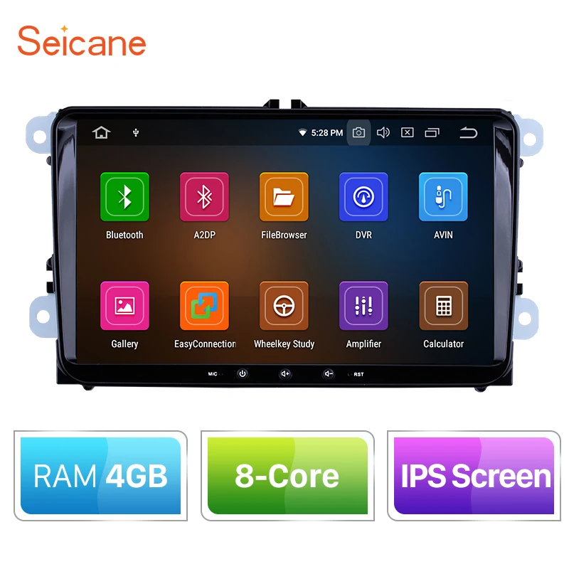 Стерео плеер Seicane Android 10 0 IPS 8 ядер ОЗУ 4 Гб GPS навигация для VW Volkswagen Seat Golf Polo Passat b5 Jetta