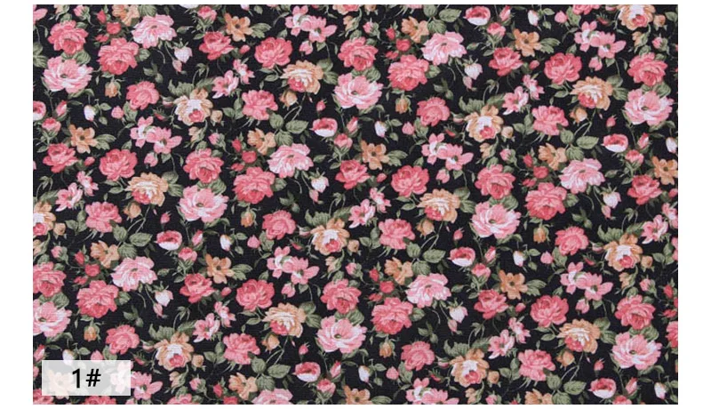 В винтажном стиле; с цветочным узором в виде роз ткань дешевая ткань Пич-скин для шторы, домашний текстиль тонкая джинсовая ткань Швейные материал W40