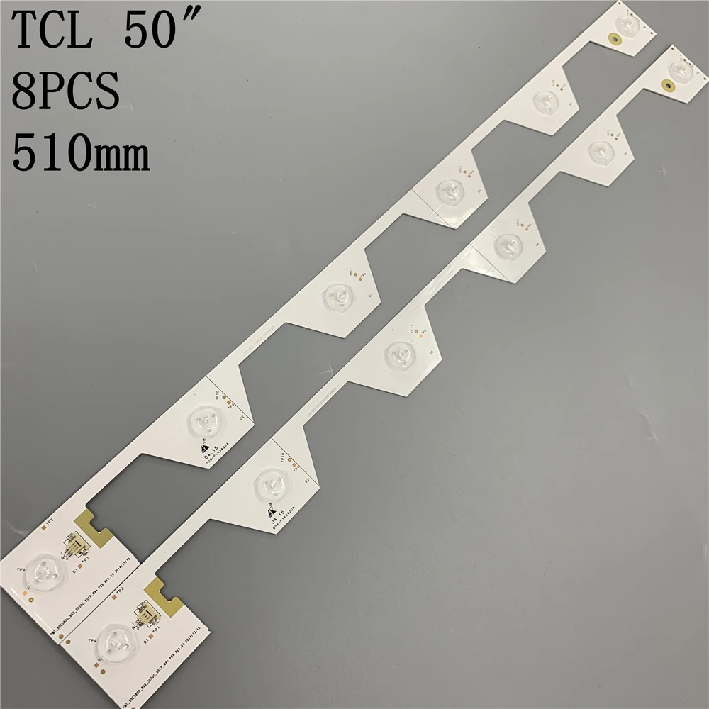 8 шт. светодиодная подсветка 6 ламп для TCL L50E5800A U50S6806S LVU500NDEL SW 4C LB5006 YH2 HR2 LB5005 tmt_50e5800 _