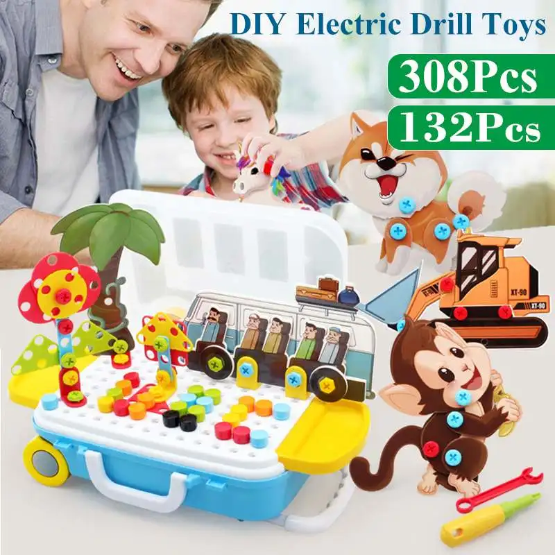 kids electric drill puzzle