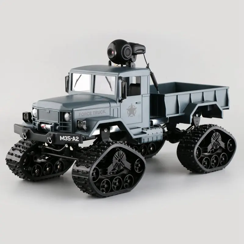 Fy001 1/16 2,4G 4Wd Rc автомобиль 720P 0.3Mp камера Wifi Fpv матовый внедорожник военный грузовик W/светодиодный светильник VS WPL WLtoys модель гусеницы