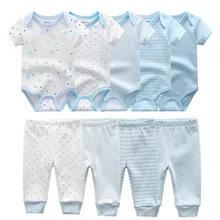 2021 Solid Bodysuits+Pants Baby Boy Clothes Clothing Sets 0-12M Baby Girl Clothes Unisex Newborn Girls Baby Cotton Roupa de bebe