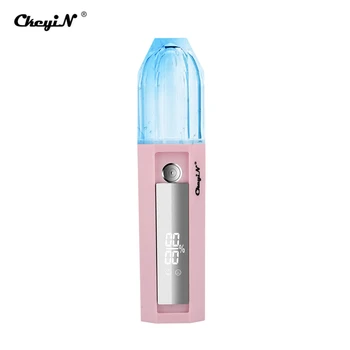 

CkeyiN USB Rechargeable 3 In 1 Facial Steamer Nano Mister Face Spray Bottle Mist Sprayer Skin Moisture Skin Tester Power Bank