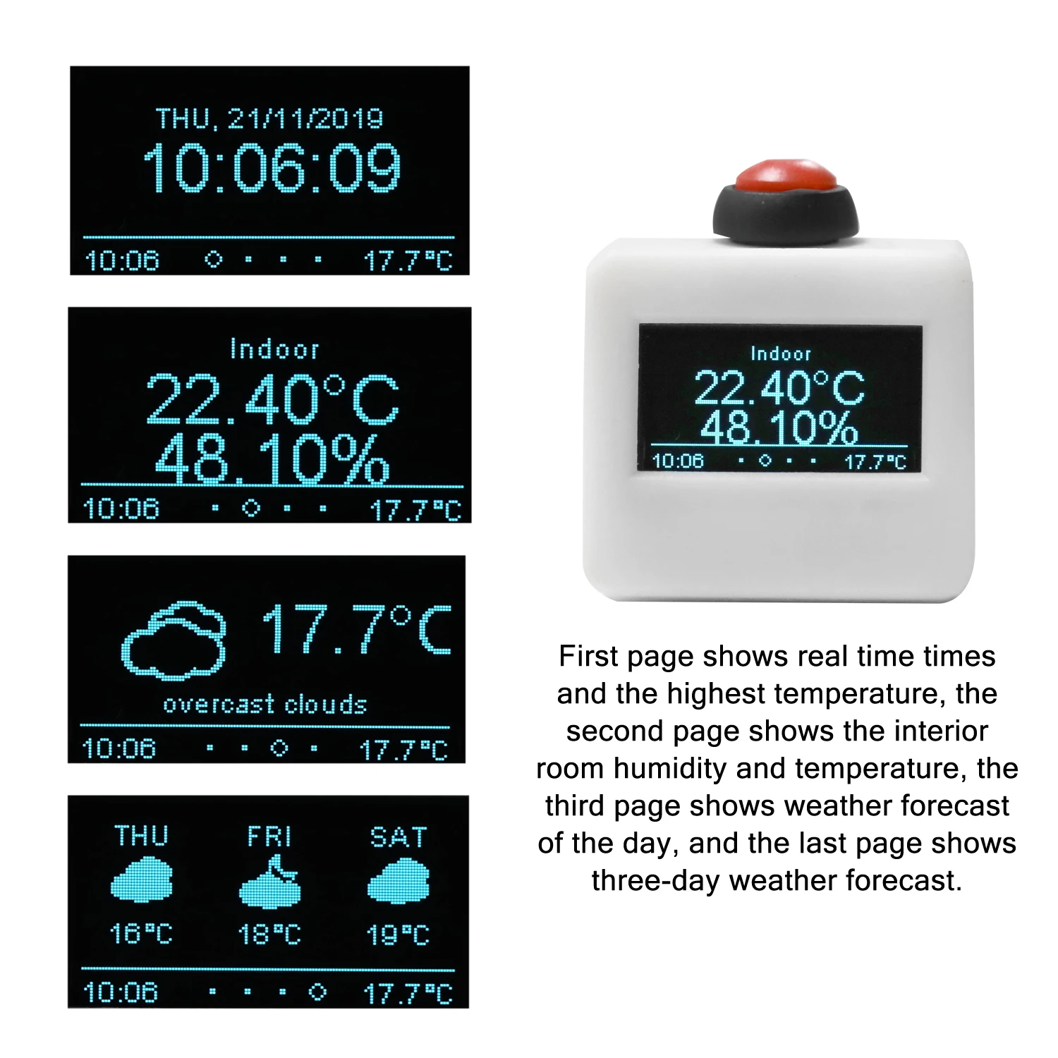 Бытовые портативные ЖК-часы с функцией автоматической калибровки времени