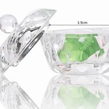 1Pc Crystal Cup Lid Glass Nail Art Dappen Dish Cup Acrylic Liquid Makeup Powder Nail Styling Tool Equipment Tools Beauty Health