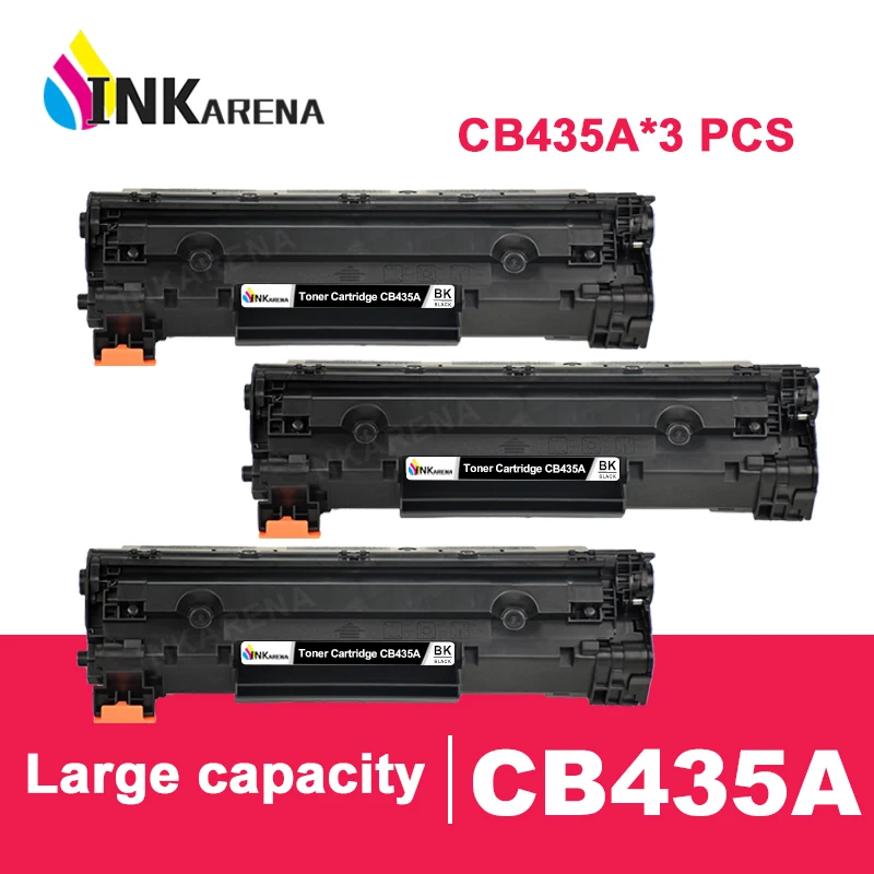 INKARENA 3 шт. CB435A совместимый картридж с тонером для принтера 35A 435 435a для hp 435a для hp LaserJet P1002 P1003 P1004 P1005 P1006 P1009