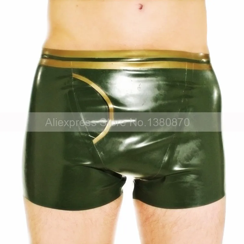 セクシーなメンズラテックスゴム下着股インナーペニス穴手作りs Lpm123 Boxers Aliexpress