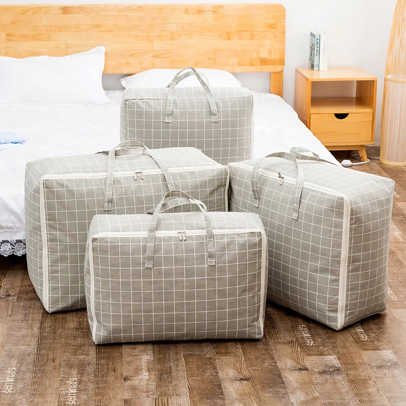 

2018 New Style Fabric Moisture-Proof Storage Bag Soft Home Storage Box-Washing Cotton Quilt Bag Home Moving Doggy Bag