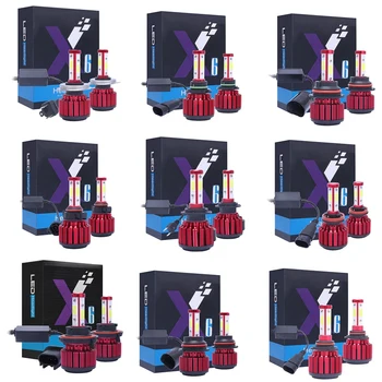 

2Pcs Led Headlight Bulbs Conversion Kit Car Headlamp 20000Lm 6500K Cool White Double Beam Drl Fog Light Replacement - Plug And P