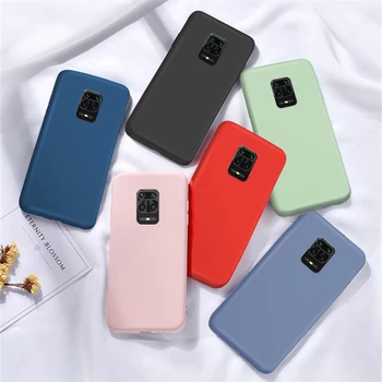 Перейти на Алиэкспресс и купить Для Xiaomi реого Примечания 9S чехол для Xiaomi реого Примечания 9 Pro Max Оригинальной крышка Жидких силиконового чехол для Xiaomi реого Примечания 8 Pro е...