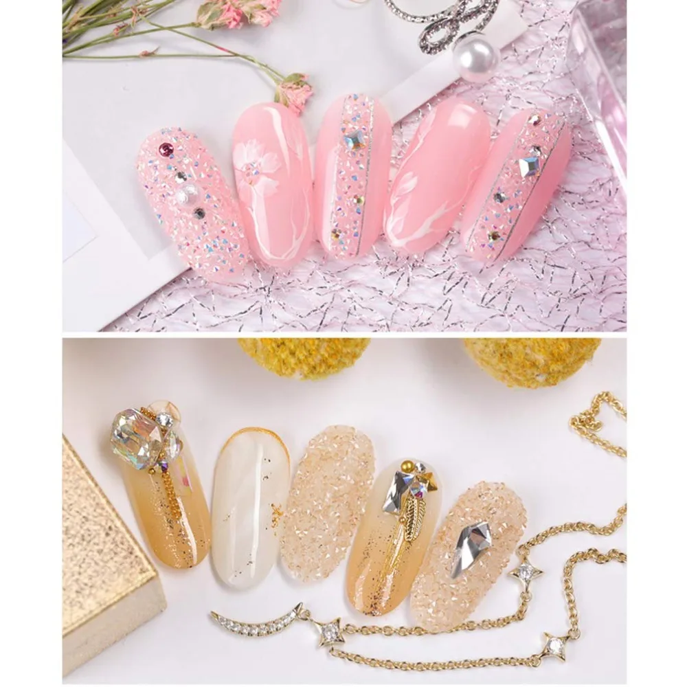 BQAN 1 бутылка микро Пикси бусины для ногтей гравий кристаллы для ногтей красочные стеклянные икры бусины 3D дизайн ногтей Декор Стразы