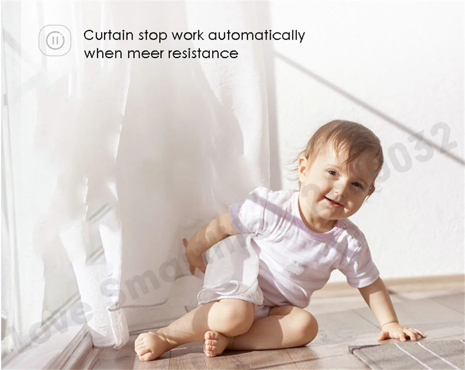 Tuya app wifi Electric Curtain Motor, Phone app RF433 Remote Control Voice control via alexa echo and Google Home Home Kit Siri for Smart Home-7