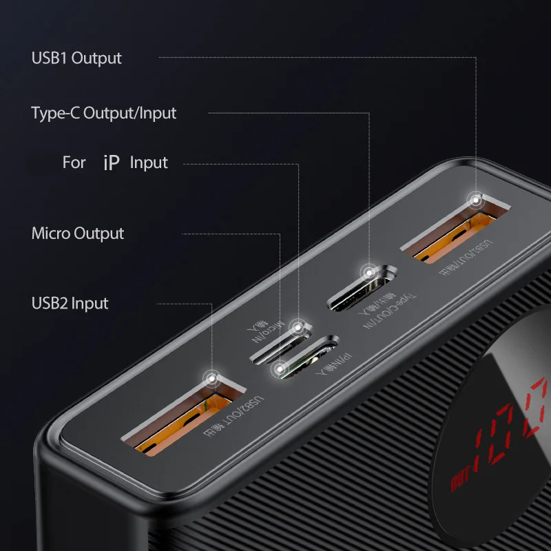 Günstige Baseus 20000mAh Power Bank 45W USB PD Schnelle Aufladen Power für iPhone 11 Pro Max Xiaomi Schnell Ladung 4,0 3,0 Externe Batterie