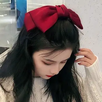 

Handmade Multicolor Satin bow clip Barrette princess elegant headwear big bow hairpin