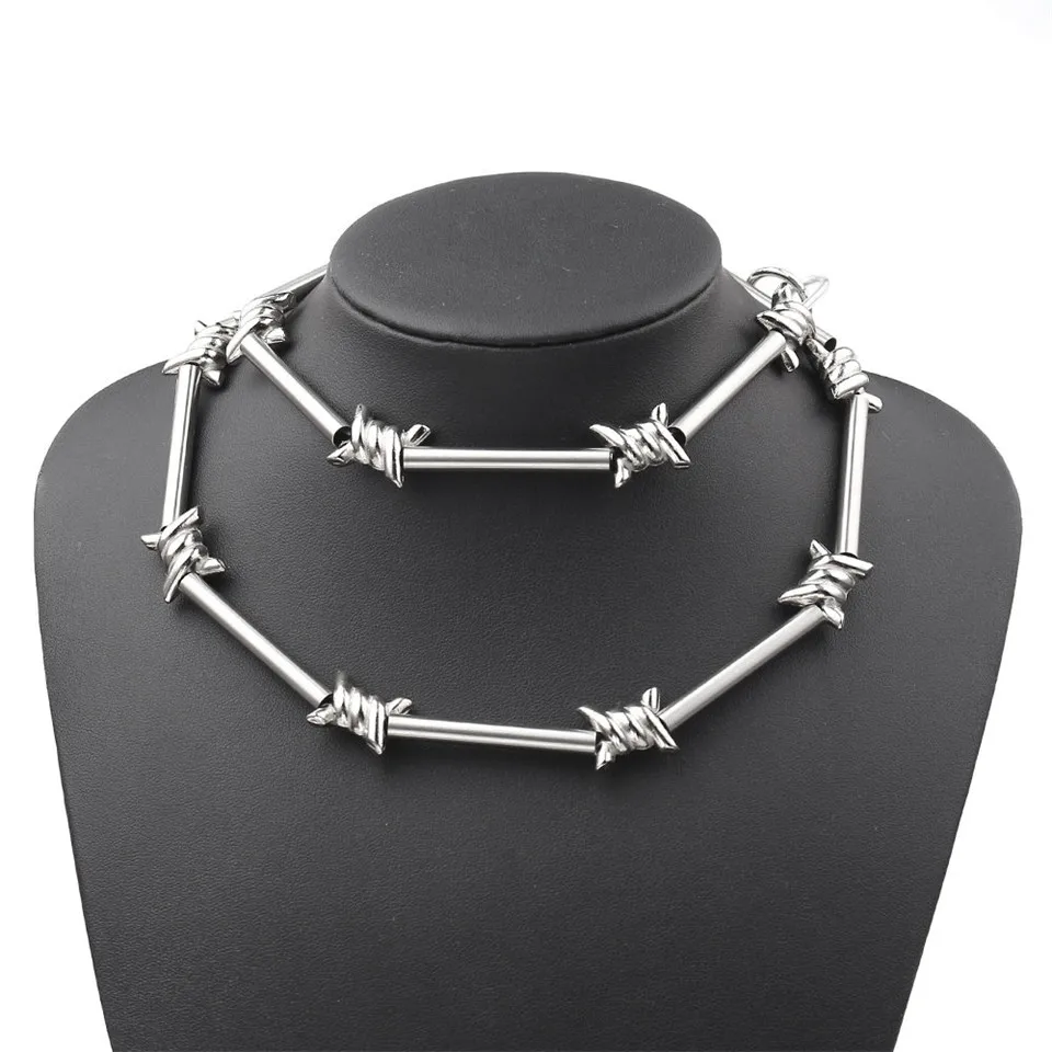 necklace 24 стиля, Харадзюку, хип-хоп, пламя, слои, крест, ключица, ожерелье, лезвие, шипы, замок, унисекс, Очаровательная цепочка, рок, панк, ювелирное изделие, подарок - Окраска металла: necklace