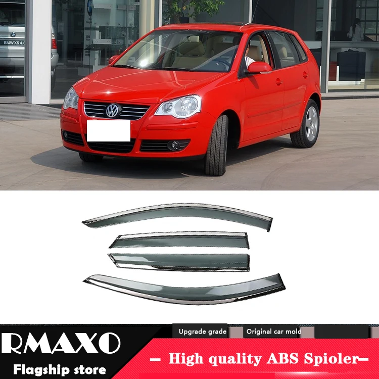 Пластиковый козырек для окон Volkswagen Polo 2002-2010 оттенки на вентиляционное отверстие