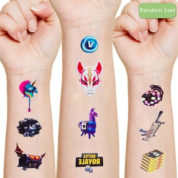 

Fortnite Temporary Tattoo Stickers Game Action Toy Skin Child Fortress Night Battle Royale Kid Girl Boy Christmas Birthday Gift