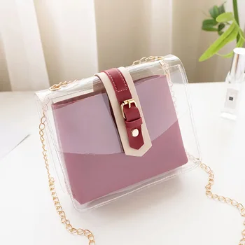 

Casual transparent PVC jelly shoulder bag for women 2020 brand travel handbag messenger bag mobile coin purse ladies