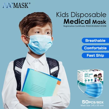 

Stock medical Children's Mask Disposable Protective Face Masks Anti-bacterial Dustproof Mouth Mask for Kid Health Elastic Mask