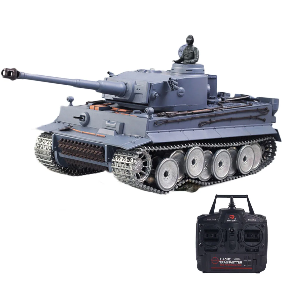 

1:16 German Tiger Heavy Tank 2.4G Remote Control Model Military Tank With Sound Smoke Shooting Effect - Metal Ultimate Edition