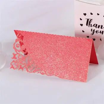 

50PCS Hollow Place Wedding Seat Card Table Card Sign-In Card Wedding Invitation Table Cards Name Place Card Table Decoration