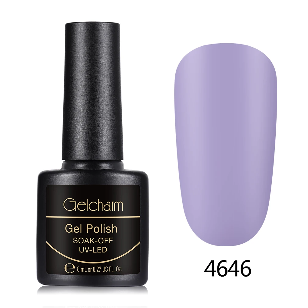 4646 Gelcharm 8 мл матовый эффект УФ-гель для ногтей Гель-лак one step без необходимы вещи наивысшего Базовое покрытие био-Гели Soak Off УФ гель-Лаки DIY гель лак для ногтей - Цвет: 4646