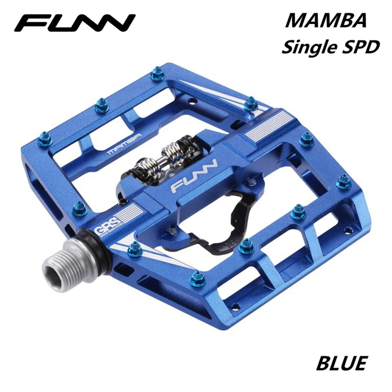 FUNN 片面SPDフラットペダル 青 isshoudou_zx-rob-pd15-bk