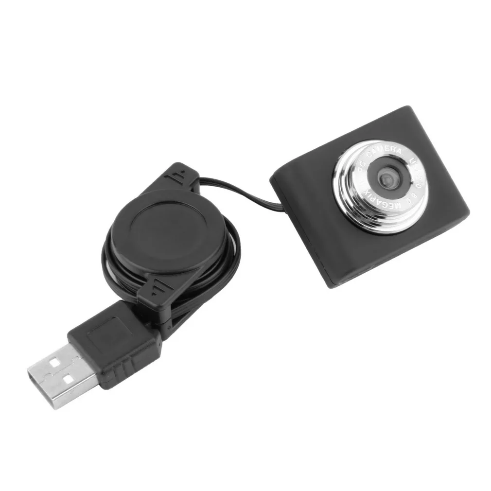 

High Definition Mini USB 2.0 5M Retractable Clip Web Camera For Computer Laptop 5 Megapixels USB Retractable Cable Webcam