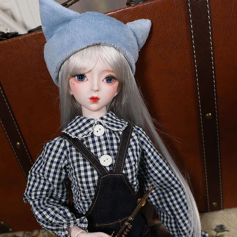 Шарнирная кукла DBS 1/3 bjd 62 см с серебряными волосами и макияжем одежда обувь шляпа