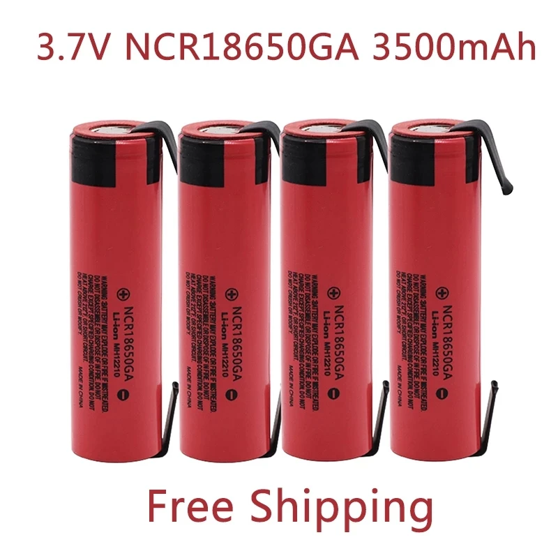 100% Original NCR 18650GA 30A discharge 3.7V 3500mAh 18650 rechargeable battery toy flashlight lithium + DIY Nickel | Электроника